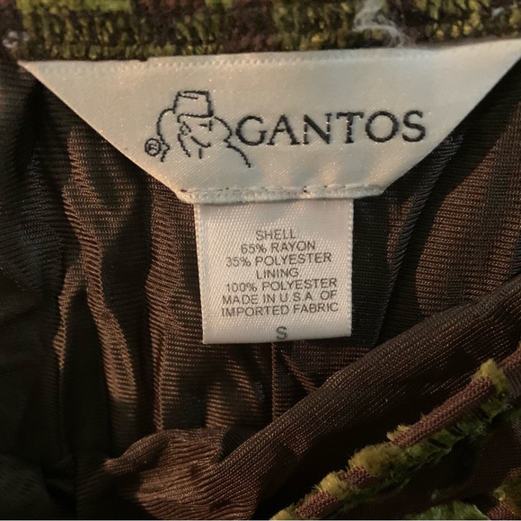 Vintage mid 90s Gantos Burn Out Velvet Layered Maxi - Picture 4 of 5